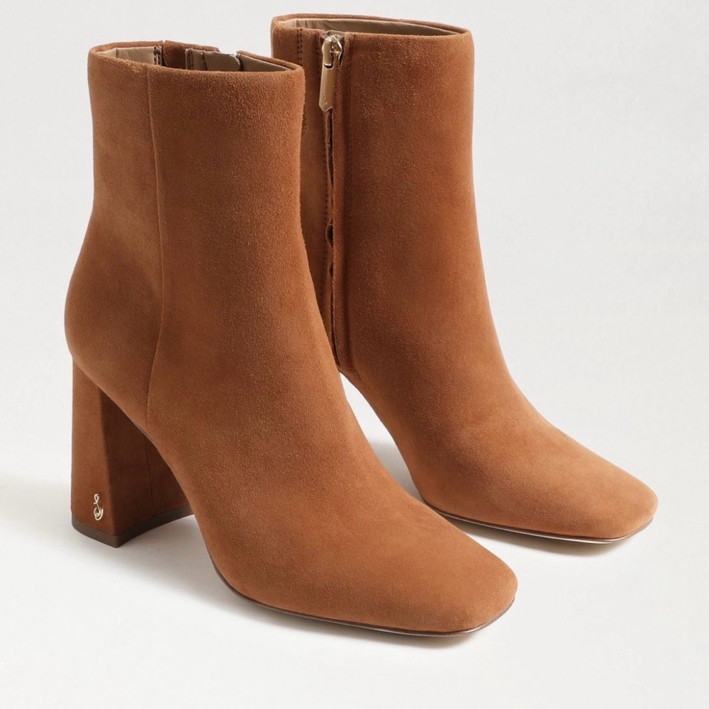 Sam Edelman Codie Square ToeSuede Ankle Boots Size 7